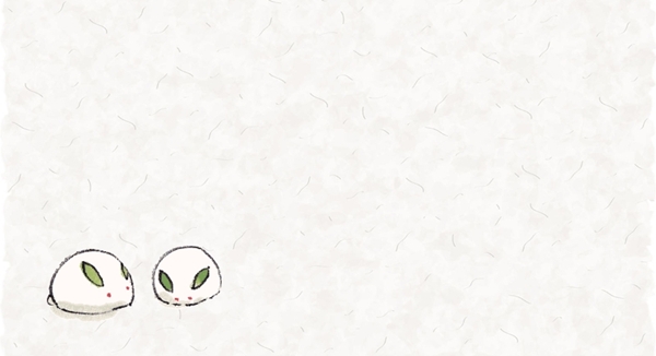 雪ウサギ　イラスト